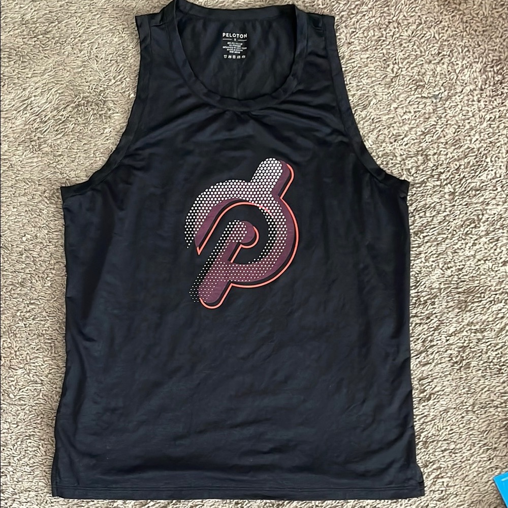 Peloton Black Tank Top with p Logo